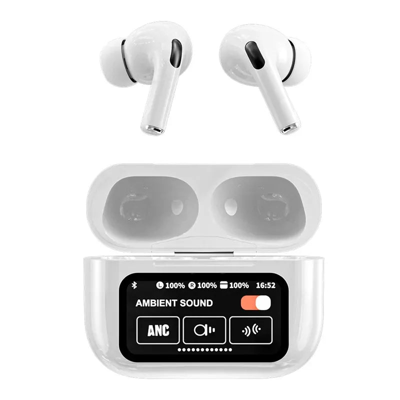 A9 Pro Original LED Display - ANC/ENC Enabled - Equalizer, Notifications, Apps