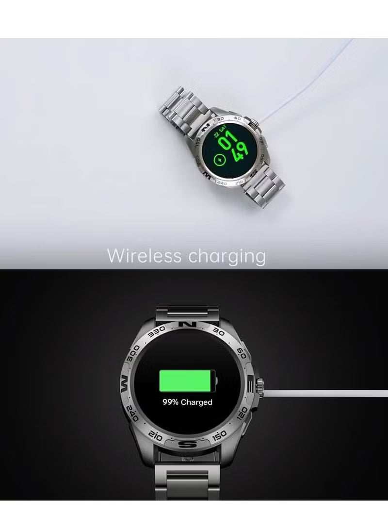 Haino Teko Germany RW 23 Smartwatch Round Shape Stainless Chain and HD Full Screen