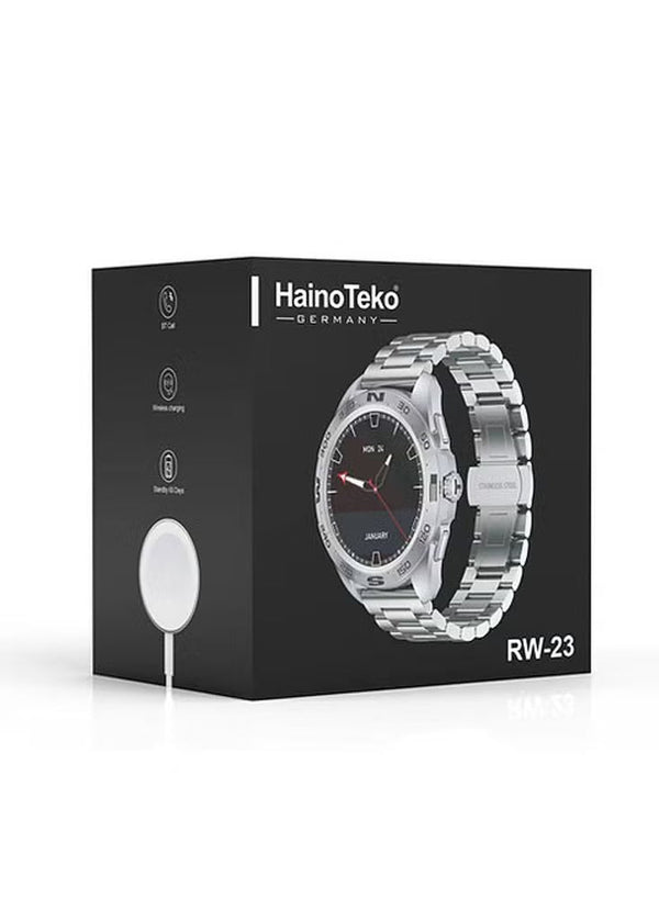 Haino Teko Germany RW 23 Smartwatch Round Shape Stainless Chain and HD Full Screen