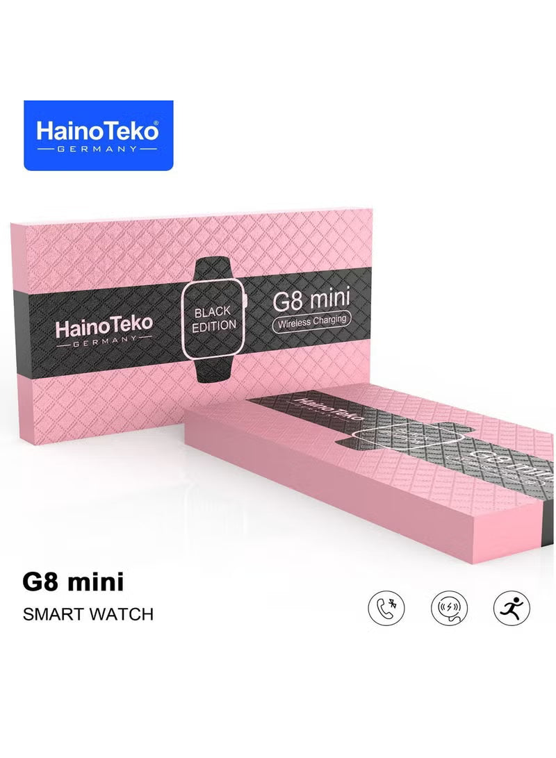Haino Teko G8 Mini Smart Watch 41mm with Two Set Strap HD Display with Wireless Charger and bracelet for Ladies